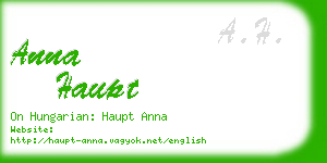 anna haupt business card